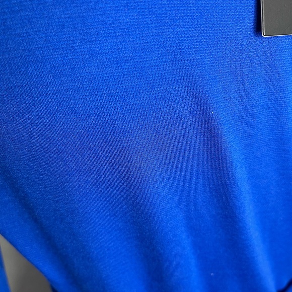 NWT Whimsy Wrap Dress Cobalt Blue Ruffle Hem Flowy 3/4 Sleeves Size Small - Picture 9 of 11